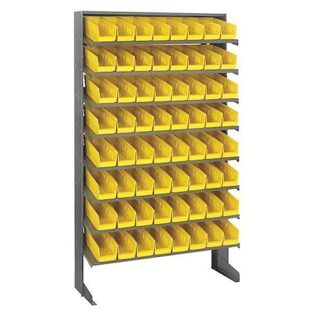 Steel Pick Rack, 12 in D x 60 in H x 36 in W, 8 Shelves, Yellow MPN:QPRS-101YL