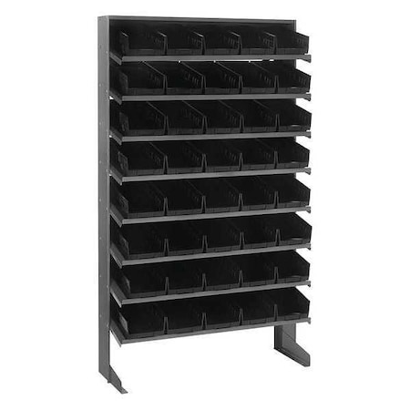 Steel Pick Rack, 12 in D x 60 in H x 36 in W, 8 Shelves, Black MPN:QPRS-102BK
