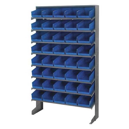 Steel Pick Rack, 12 in D x 60 in H x 36 in W, 8 Shelves, Blue MPN:QPRS-102BL