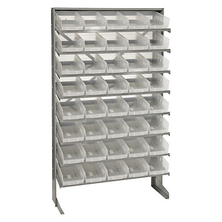 Steel Pick Rack, 12 in D x 60 in H x 36 in W, 8 Shelves, Clear MPN:QPRS-102CL
