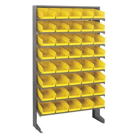 Steel Pick Rack, 12 in D x 60 in H x 36 in W, 8 Shelves, Yellow MPN:QPRS-102YL