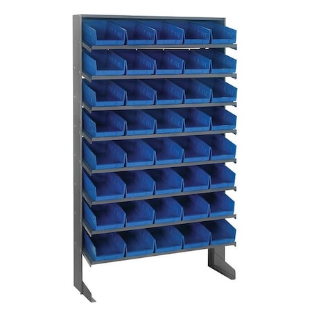 Steel Pick Rack, 12 in D x 64 in H x 36 in W, 8 Shelves, Blue MPN:QPRS-202BL
