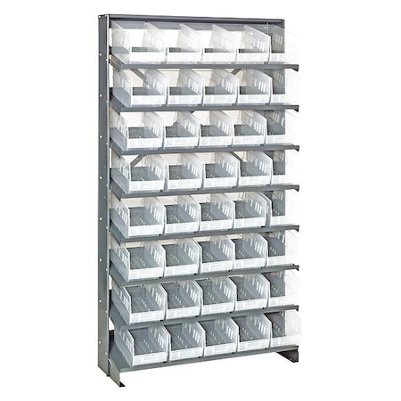 Steel Pick Rack, 12 in D x 64 in H x 36 in W, 8 Shelves, Clear MPN:QPRS-202CL