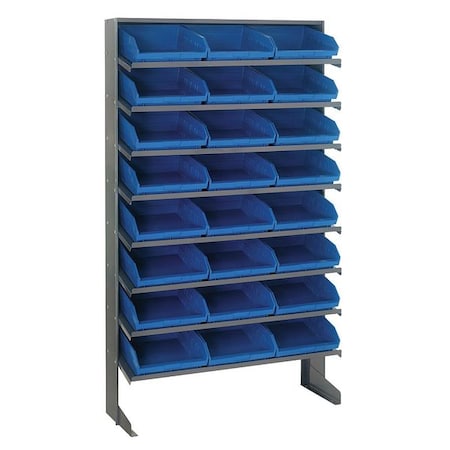 Steel Pick Rack, 12 in D x 64 in H x 36 in W, 8 Shelves, Blue MPN:QPRS-209BL