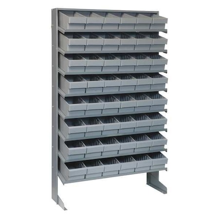 Steel Pick Rack, 36 in W x 60 in H x 12 in D, 8 Shelves, Gray MPN:QPRS601GY