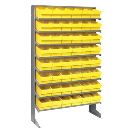 Steel Pick Rack, 36 in W x 60 in H x 12 in D, 8 Shelves, Gray MPN:QPRS601YL