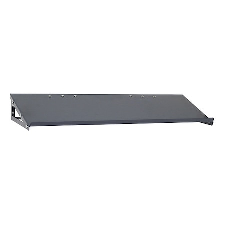 Steel Slanted Shelf, 36 in W x 12 in D x Gray MPN:SLP-A1236