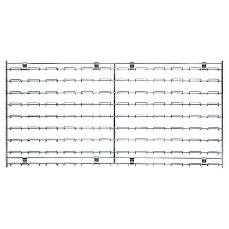 Steel Louvered Panel, 1 in D x 36 in H x 36 in W, Chrome MPN:WLP-1836C
