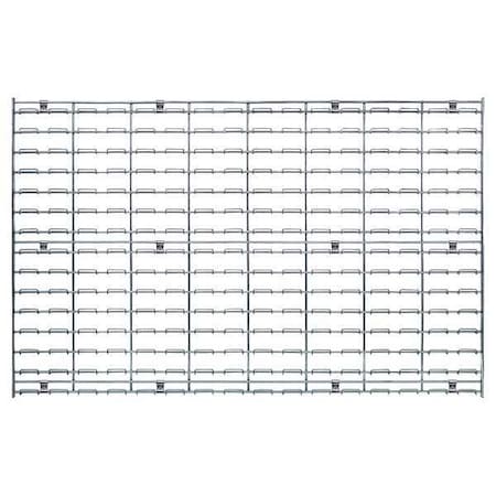 Steel Louvered Panel, 1 in D x 48 in H x 48 in W, Chrome MPN:WLP-3048C