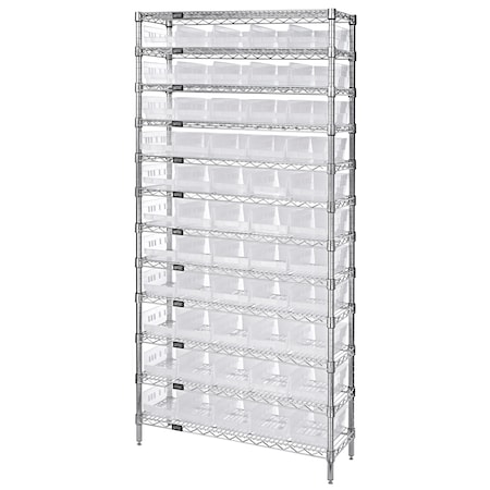 Steel Wire Bin Shelving, 36