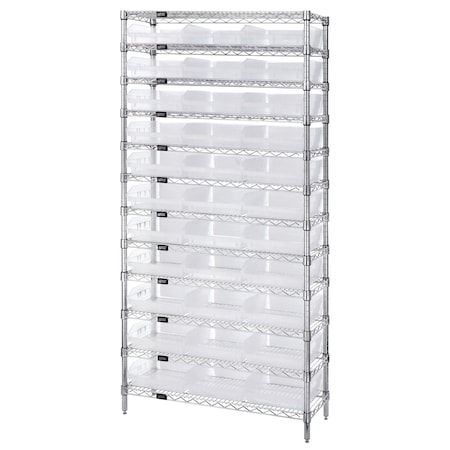 Steel Wire Bin Shelving, 36