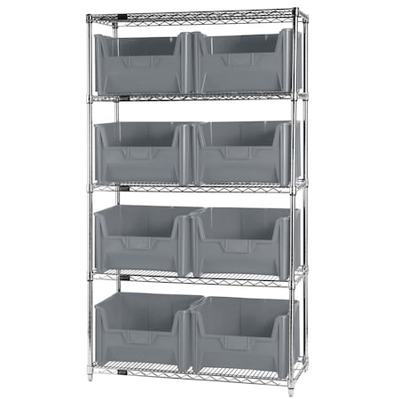 Giant Stack Container Wire Shelving Systems MPN:WR5-700GY