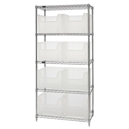 Steel Wire Bin Shelving, 36