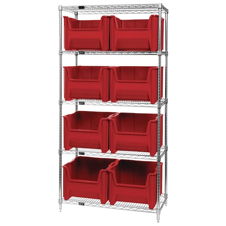 Giant Stack Container Wire Shelving Systems MPN:WR5-800RD