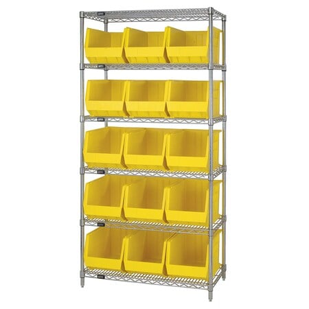 Giant Open Hopper Wire Shelving Systems MPN:WR6-260YL