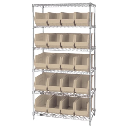 Giant Open Hopper Wire Shelving Systems MPN:WR6-265IV