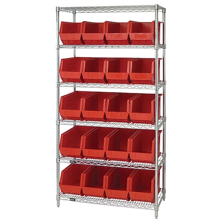Giant Open Hopper Wire Shelving Systems MPN:WR6-265RD