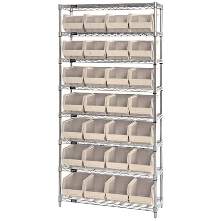 Giant Open Hopper Wire Shelving Systems MPN:WR8-239IV