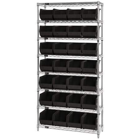 Giant Open Hopper Wire Shelving Systems MPN:WR8-240BK