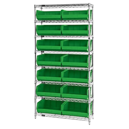 Giant Open Hopper Wire Shelving Systems MPN:WR8-250GN