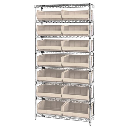 Giant Open Hopper Wire Shelving Systems MPN:WR8-250IV