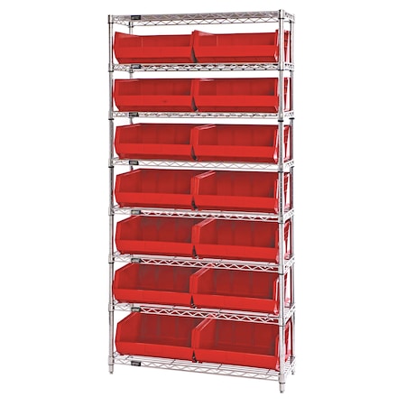 Giant Open Hopper Wire Shelving Systems MPN:WR8-250RD
