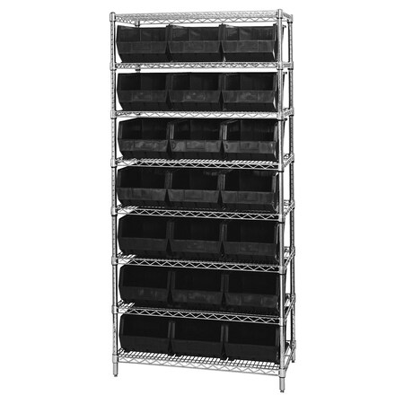 Giant Open Hopper Wire Shelving Systems MPN:WR8-255BK