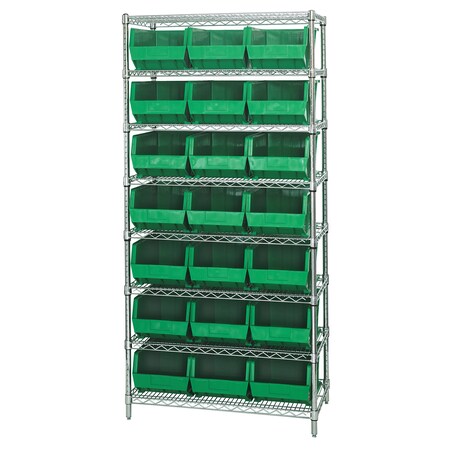 Giant Open Hopper Wire Shelving Systems MPN:WR8-255GN