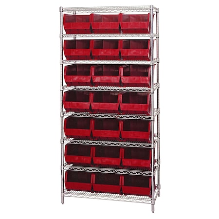 Giant Open Hopper Wire Shelving Systems MPN:WR8-255RD
