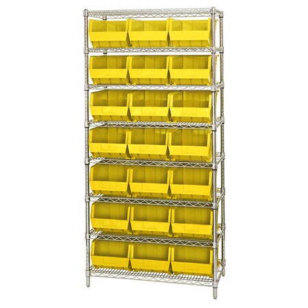 Giant Open Hopper Wire Shelving Systems MPN:WR8-255YL