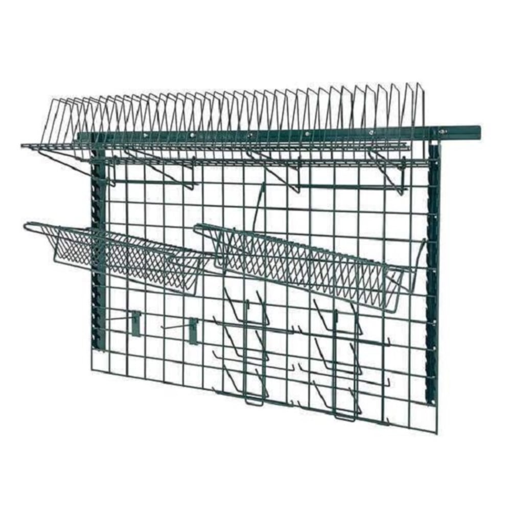 Quantum Expoxy Adjustable Light-Duty Grid Shelving System Kit, 48in x 24in, Green MPN:SGK-2448-1P