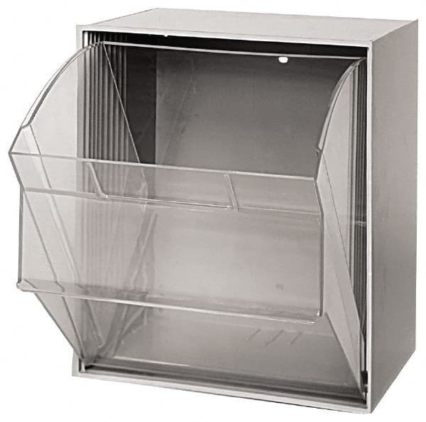 Single Compartment White Small Parts Tip Out Stacking Bin Organizer MPN:QTB301WT