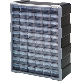 Quantum Plastic Drawer Cabinet PDC-60BK - 60 Drawers 6-1/4