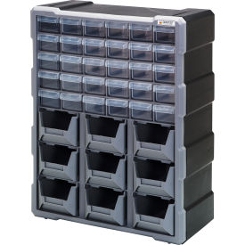 Quantum Plastic Drawer Cabinet PDC-930BK - 39 Drawers 6-1/4