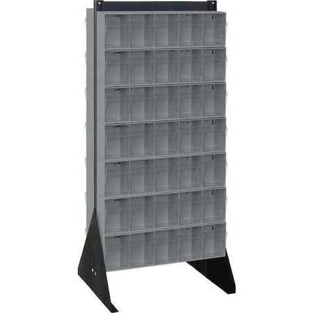 Steel; Plastic Bin Storage Rack Gray MPN:QFS248-305GY