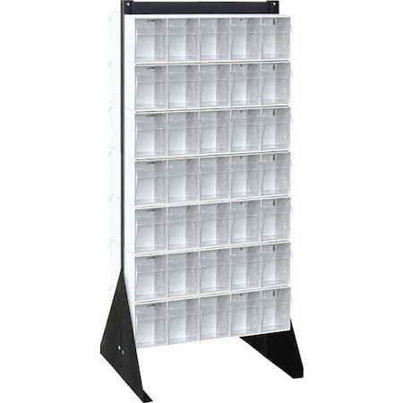 Bin Storage Rack, Powder Coated, 52 in MPN:QFS248-305WT