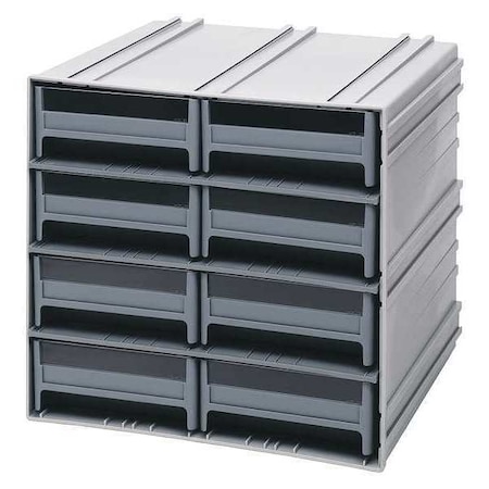 polypropylene, Parts Cabinet With Drawers, 11-3/8 in D x 11-3/4 in W MPN:QIC-83GY