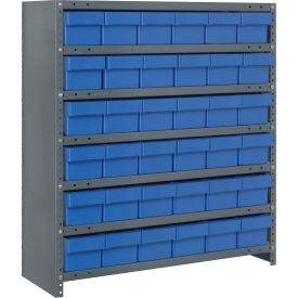 Quantum CL1239-601 Closed Shelving Euro Drawer Unit - 36x12x39 - 36 Euro Drawers Blue CL1239-601BL