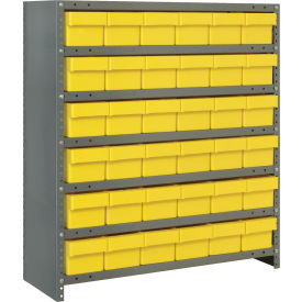 Quantum CL1239-601 Closed Shelving Euro Drawer Unit - 36x12x39 - 36 Euro Drawers Yellow CL1239-601YL