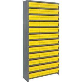 Quantum CL1275-801 Closed Shelving Euro Drawer Unit - 36x12x75 - 36 Euro Drawers Yellow CL1275-801YL