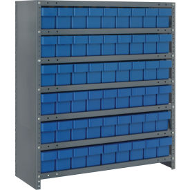 Quantum CL1839-604 Closed Shelving Euro Drawer Unit - 36x18x39 - 54 Euro Drawers Blue CL1839-604BL