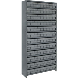 Quantum CL1875-604 Closed Shelving Euro Drawer Unit - 36x18x75 - 108 Euro Drawers Gray CL1875-604GY