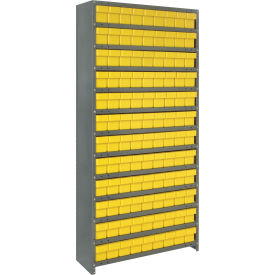 Quantum CL1875-604 Closed Shelving Euro Drawer Unit - 36x18x75 - 108 Euro Drawers Yellow CL1875-604YL