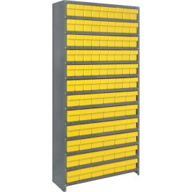 Quantum CL1875-624 Closed Shelving Euro Drawer Unit - 36x18x75 - 90 Euro Drawers Yellow CL1875-624YL