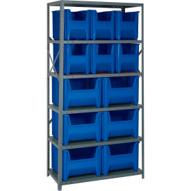 Quantum Shelving Unit With 12 Giant Hopper Bins 36