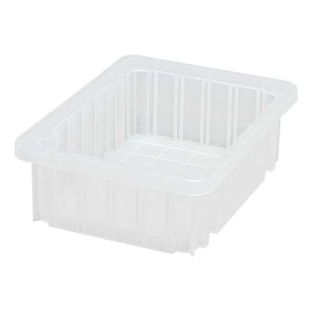 Polypropylene, Divider Box, Clear, 10 7/8 in L, 3 1/2 in H MPN:DG91035CL