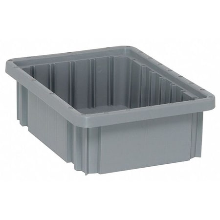 Divider Box, Polypropylene, Gray, 3 1/2 in H, 8 1/4 in W, 10 7/8 in L MPN:DG91035GY