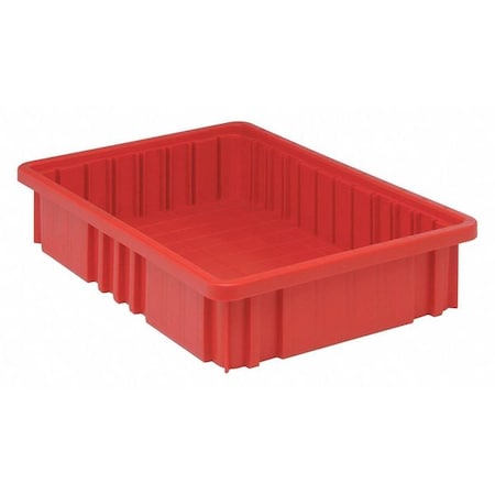 Divider Box, Polypropylene, Red, 3 1/2 in H, 10 7/8 in W, 16 1/2 in L MPN:DG92035RD