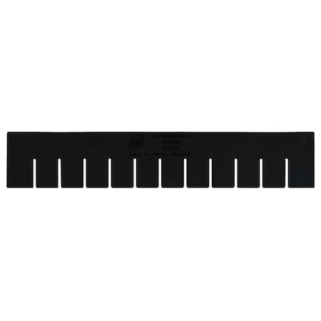 Plastic Divider, Black, 15 1/4 in L, 3 in H, 6 PK MPN:DL92035CO