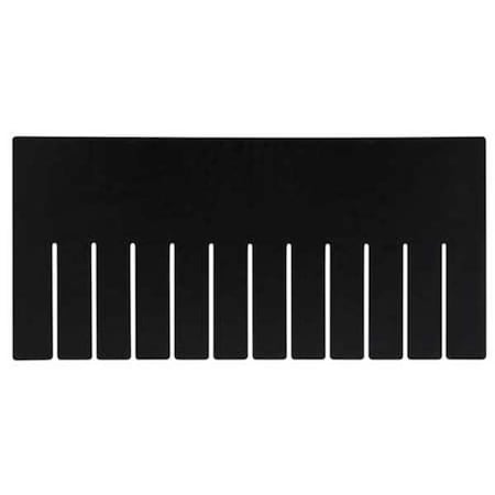 Plastic Divider, Black, 15 1/4 in L, 7 1/4 in H, 6 PK MPN:DL92080CO